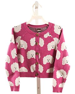 TEA  PINK   PRINTED DESIGN CARDIGAN