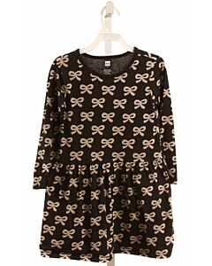 TEA  BLACK   PRINTED DESIGN KNIT DRESS