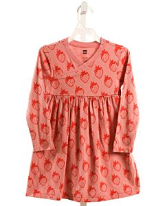 TEA  PINK   PRINTED DESIGN KNIT DRESS