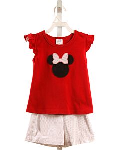 ARB BLANKS  RED   APPLIQUED 2-PIECE OUTFIT