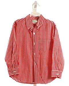 ZUCCINI  RED  GINGHAM  DRESS SHIRT