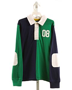 MINI BODEN  BLUE    KNIT LS SHIRT