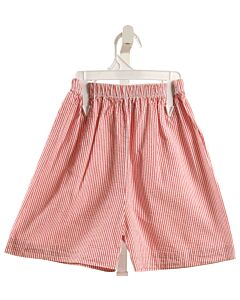 SHRIMP & GRITS  RED SEERSUCKER STRIPED  SHORTS