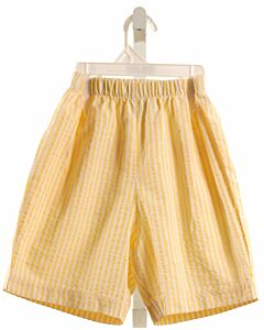 BELLA BLISS  YELLOW SEERSUCKER STRIPED  SHORTS