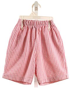 BELLA BLISS  RED SEERSUCKER STRIPED  SHORTS
