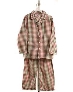 CECIL & LOU  RED  PLAID  LOUNGEWEAR