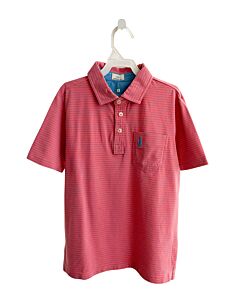 JOHNNIE-O  HOT PINK  STRIPED  KNIT SS SHIRT