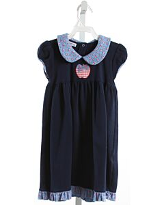 MAGNOLIA BABY  NAVY   APPLIQUED KNIT DRESS