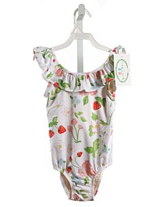 GRACE & JAMES  WHITE  FLORAL  1-PIECE SWIMSUIT