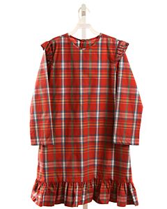 BELLA BLISS  RED  PLAID  DRESS WITH RUFFLE
