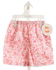 PEGGY GREEN  PINK  FLORAL  SHORTS WITH RIC RAC