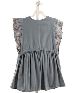 LOUIS LOUISE  CHAMBRAY  FLORAL EMBROIDERED DRESS