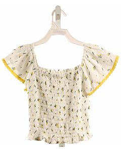 BELA & NUNI  YELLOW  FLORAL SMOCKED SHIRT-SS