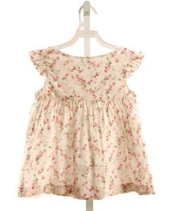 RED BEANS PINK FLORAL SLEEVELESS SHIRT