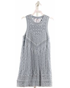 ZARA  LT BLUE EYELET   KNIT DRESS