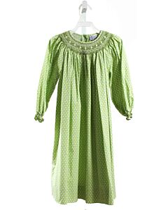 ORIENT EXPRESSED  LIME GREEN  POLKA DOT SMOCKED DRESS