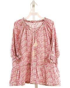 MADRAS  HOT PINK  FLORAL  SHIRT-LS