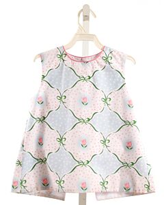THE BEAUFORT BONNET COMPANY  LT BLUE  FLORAL  SLEEVELESS SHIRT