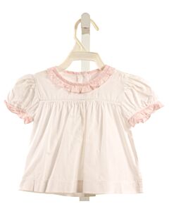 LITTLE ENGLISH  WHITE    SHIRT-SS WITH RUFFLE