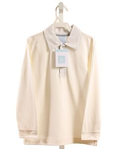 BELLA BLISS  OFF-WHITE PIQUE   KNIT LS SHIRT