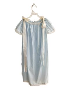 AVA D  BLUE    DRESS WITH LACE TRIM