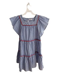 CREWCUTS  BLUE  STRIPED  DRESS WITH RIC RAC
