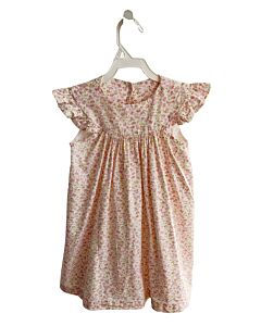 JUST DUCKY  PINK  FLORAL  DRESS WITH RIC RAC