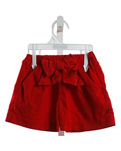 LITTLE ENGLISH  RED CORDUROY   SHORTS WITH BOW