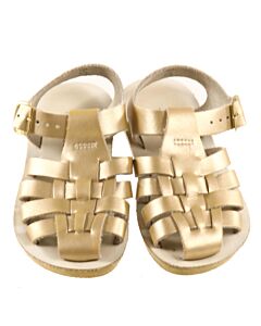 SUN SANS/ SALTWATER SANDALS GOLD SANDALS  *EUC SIZE TODDLER 7