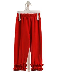 NO TAG  RED KNIT   PANTS WITH RUFFLE