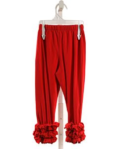 NO TAG  RED KNIT   PANTS WITH RUFFLE