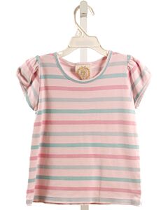 THE BEAUFORT BONNET COMPANY  PINK  STRIPED  KNIT SS SHIRT