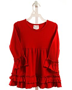 MILLIE JAY  RED    KNIT DRESS WITH RUFFLE