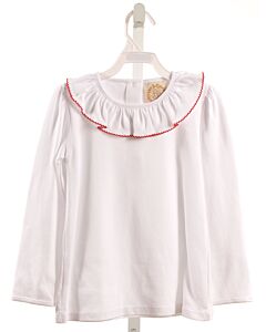 THE BEAUFORT BONNET COMPANY  WHITE    KNIT LS SHIRT WITH PICOT STITCHING