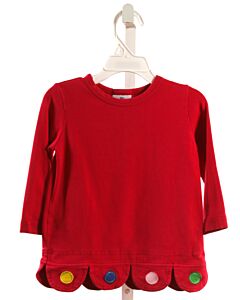 FLORENCE EISEMAN  HOT PINK   APPLIQUED KNIT LS SHIRT