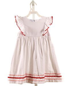 BELLA BLISS  WHITE PIQUE   DRESS WITH RIC RAC