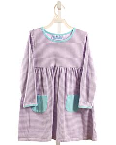 TROTTER ST.  LAVENDER  STRIPED  KNIT DRESS