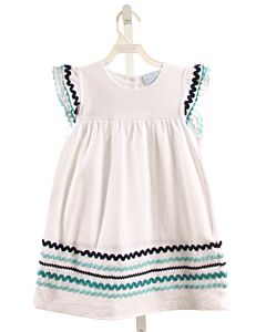 BELLA BLISS  WHITE PIQUE   DRESS WITH RIC RAC