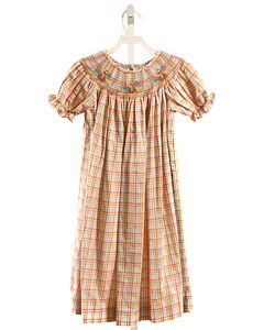 TRUE  ORANGE   SMOCKED DRESS