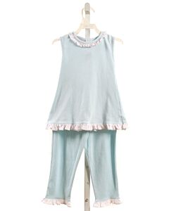 SQUIGGLES  LT BLUE    2-PIECE OUTFIT WITH PICOT STITCHING