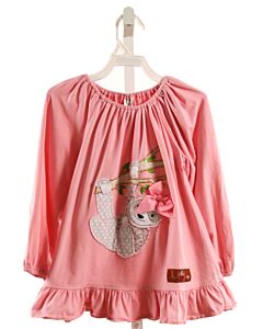 MILLIE JAY  PINK   APPLIQUED KNIT LS SHIRT