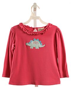 LUIGI  HOT PINK   APPLIQUED KNIT LS SHIRT