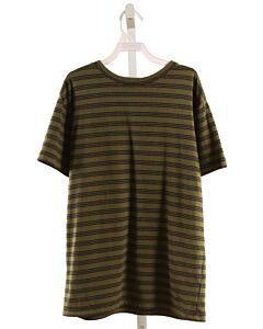MARKET & SPRUCE  FOREST GREEN  STRIPED  KNIT SS SHIRT