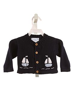 NANTUCKET KIDS  NAVY   APPLIQUED CARDIGAN