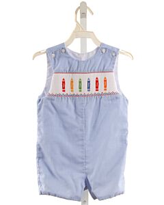 VELANI  BLUE  GINGHAM SMOCKED JON JON