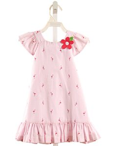 FLORENCE EISEMAN  PINK  STRIPED PRINTED DESIGN DRESS