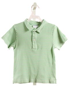 LITTLE ENGLISH  MINT  STRIPED  KNIT SS SHIRT