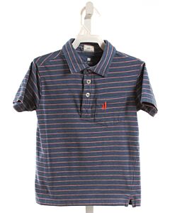 JOHNNIE-O  BLUE  STRIPED  KNIT SS SHIRT