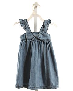 RUFFLE BUTTS  CHAMBRAY    DRESS WITH BOW