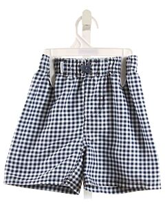 RUFFLE BUTTS  NAVY  GINGHAM  SWIM TRUNKS